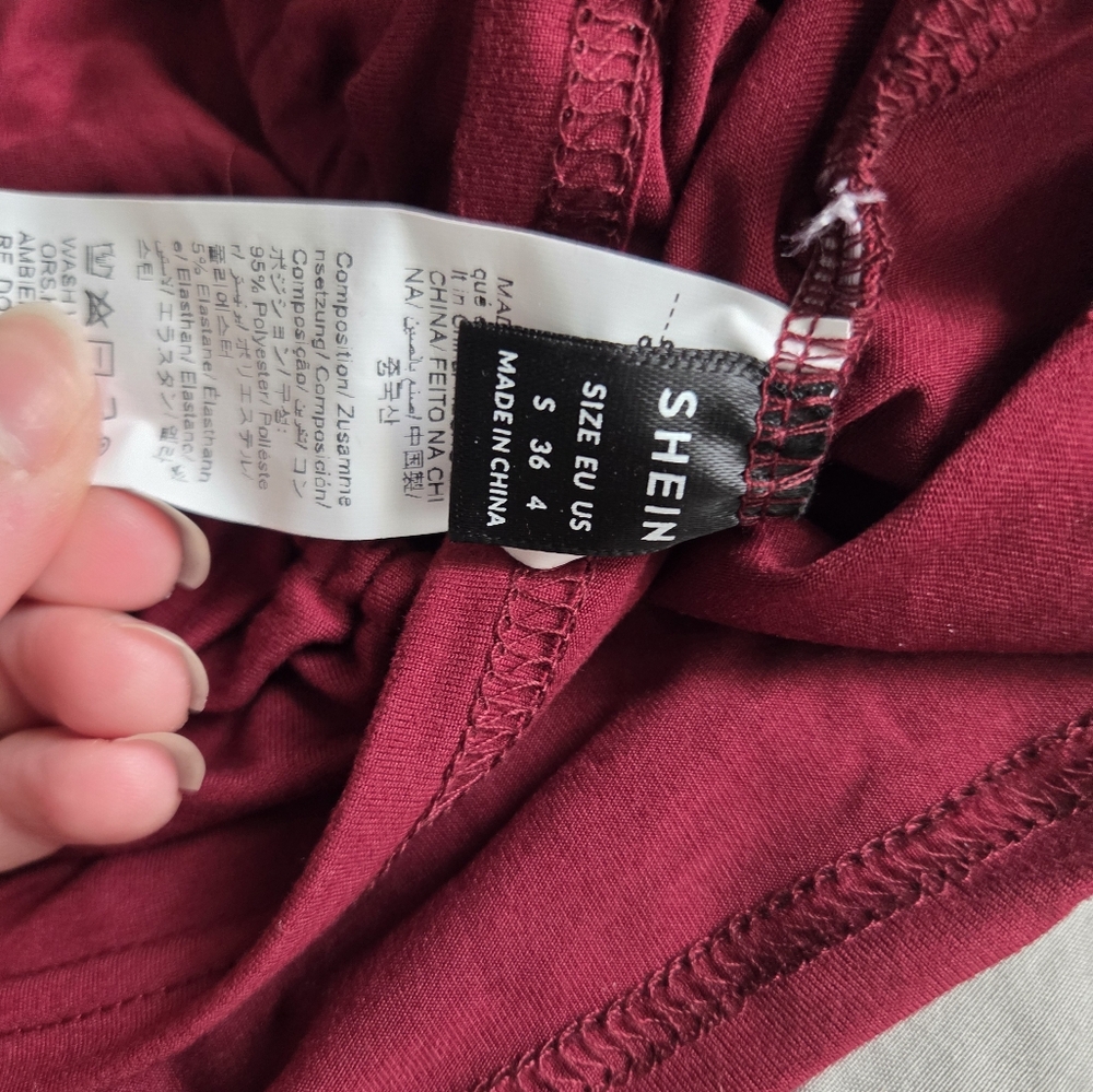 Red Ruched Top, S - Picture 3 of 4